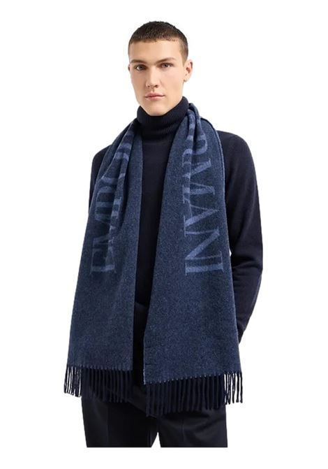 Sciarpa tinta Unita con scritta EMPORIO ARMANI | Sciarpe | 625072 3F36400834